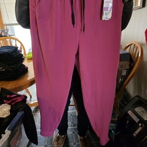 POP Fit Magenta Track Pants with Black Drawcord